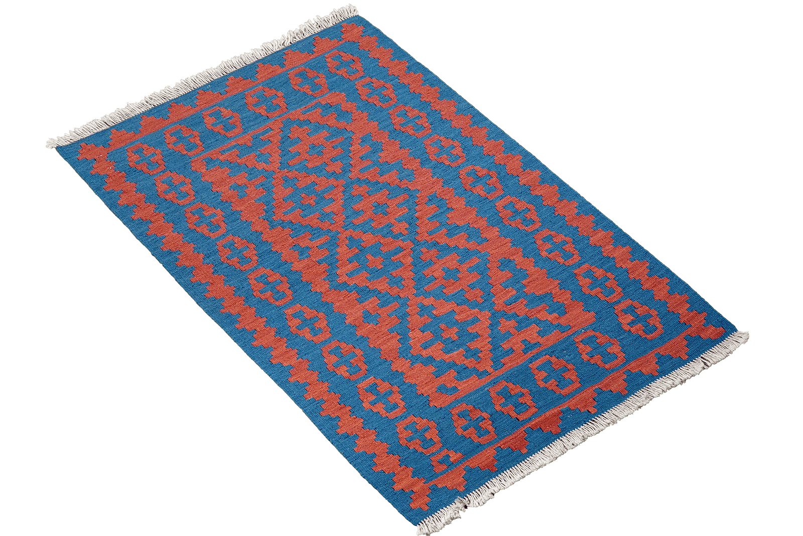 Kelim Gashgai — Handmade, 83x121 cm, Red, 100% Virgin Wool | View 4