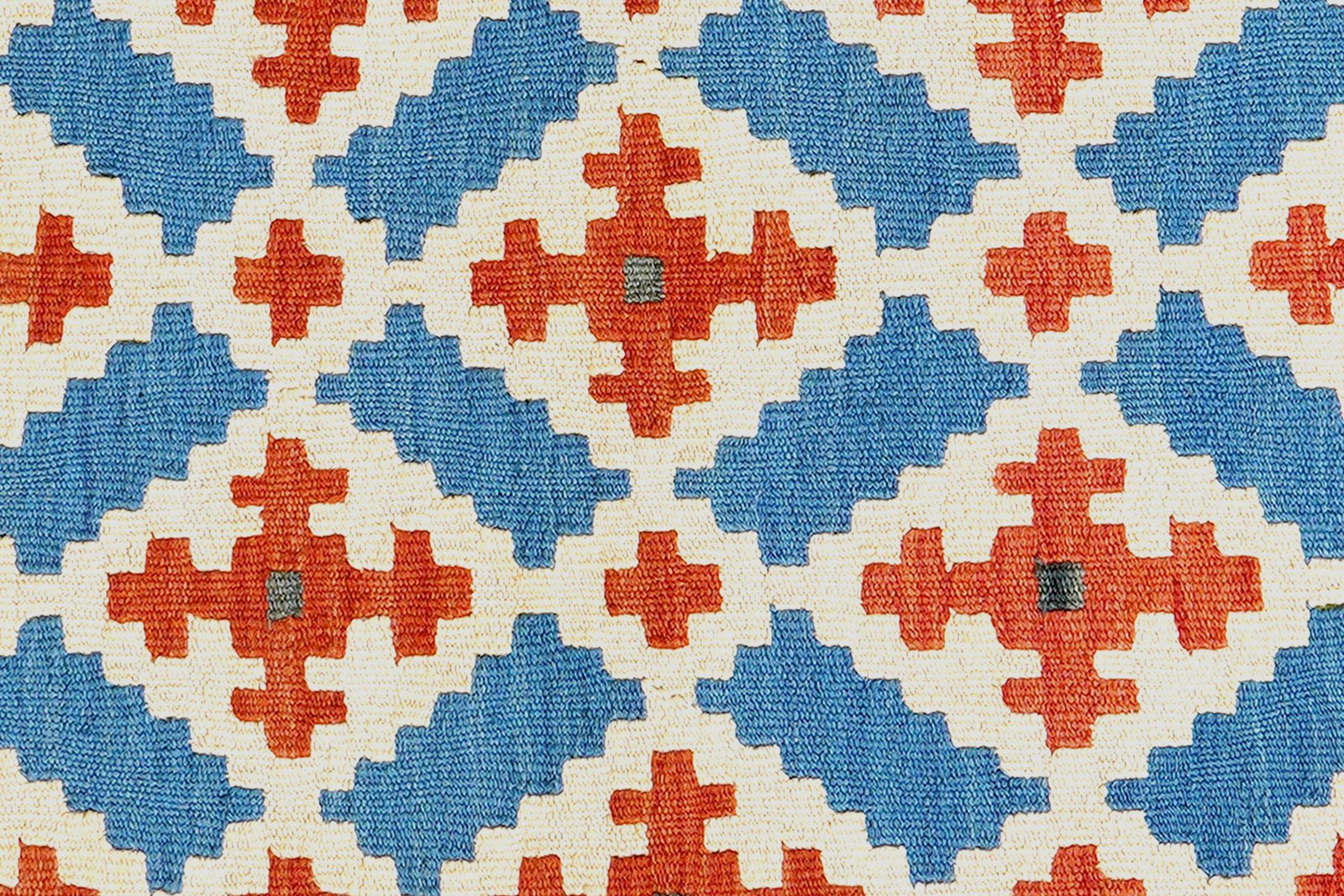 Kelim Gashgai — Handmade, 86x127 cm, Blue, 100% Virgin Wool | View 5