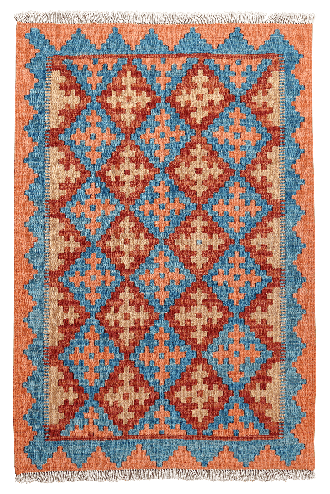 Kelim Gashgai — Handmade, 81x121 cm, Red, 100% Virgin Wool | Main view