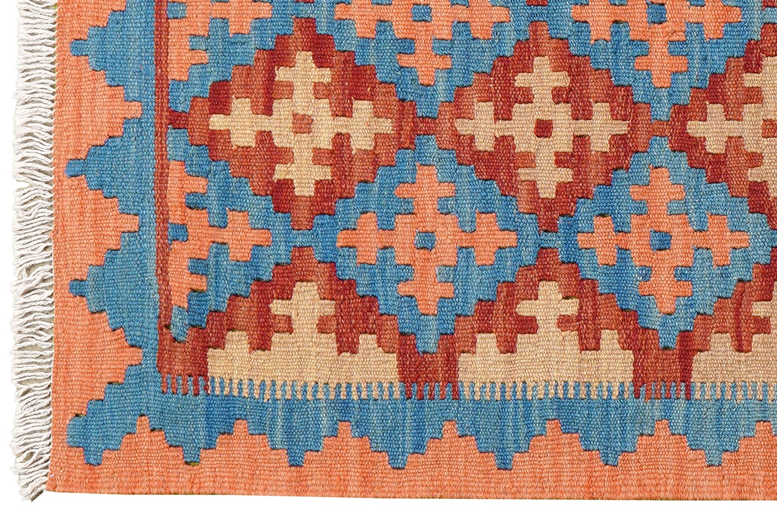 Kelim Gashgai — Handmade, 81x121 cm, Red, 100% Virgin Wool | View 3