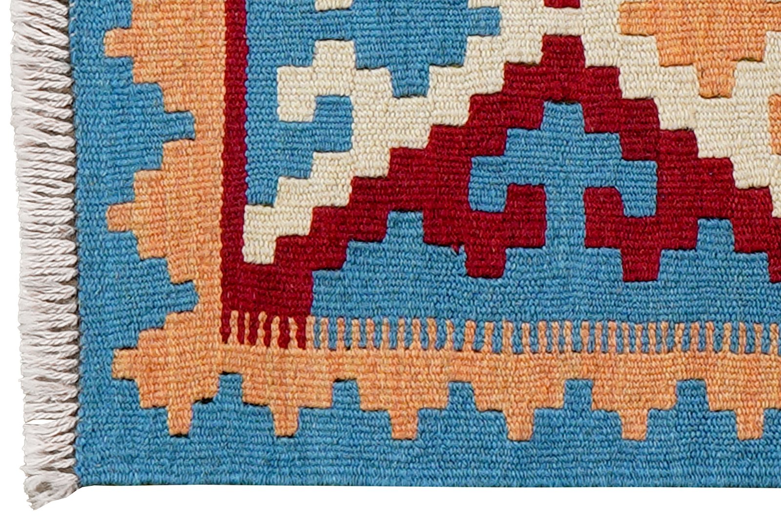 Kelim Gashgai — Handmade, 42x67 cm, Red, 100% Virgin Wool | View 3