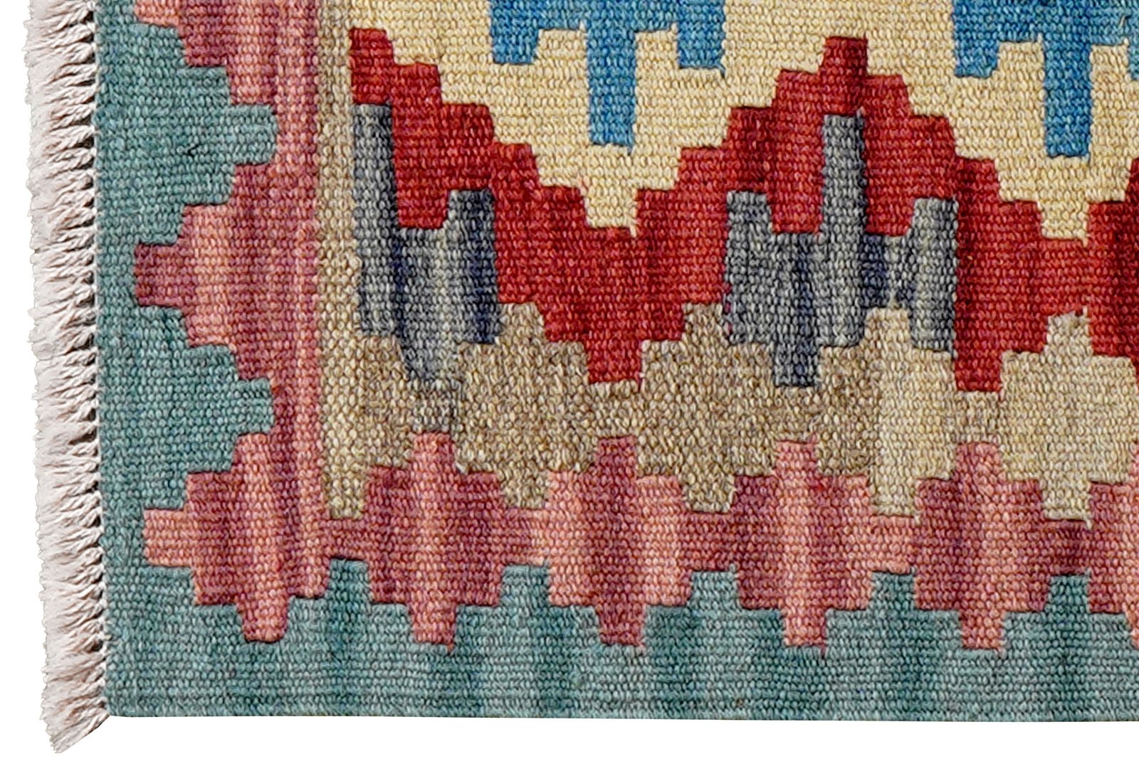 Kelim Gashgai — Handmade, 47x64 cm, Beige, 100% Virgin Wool | View 3