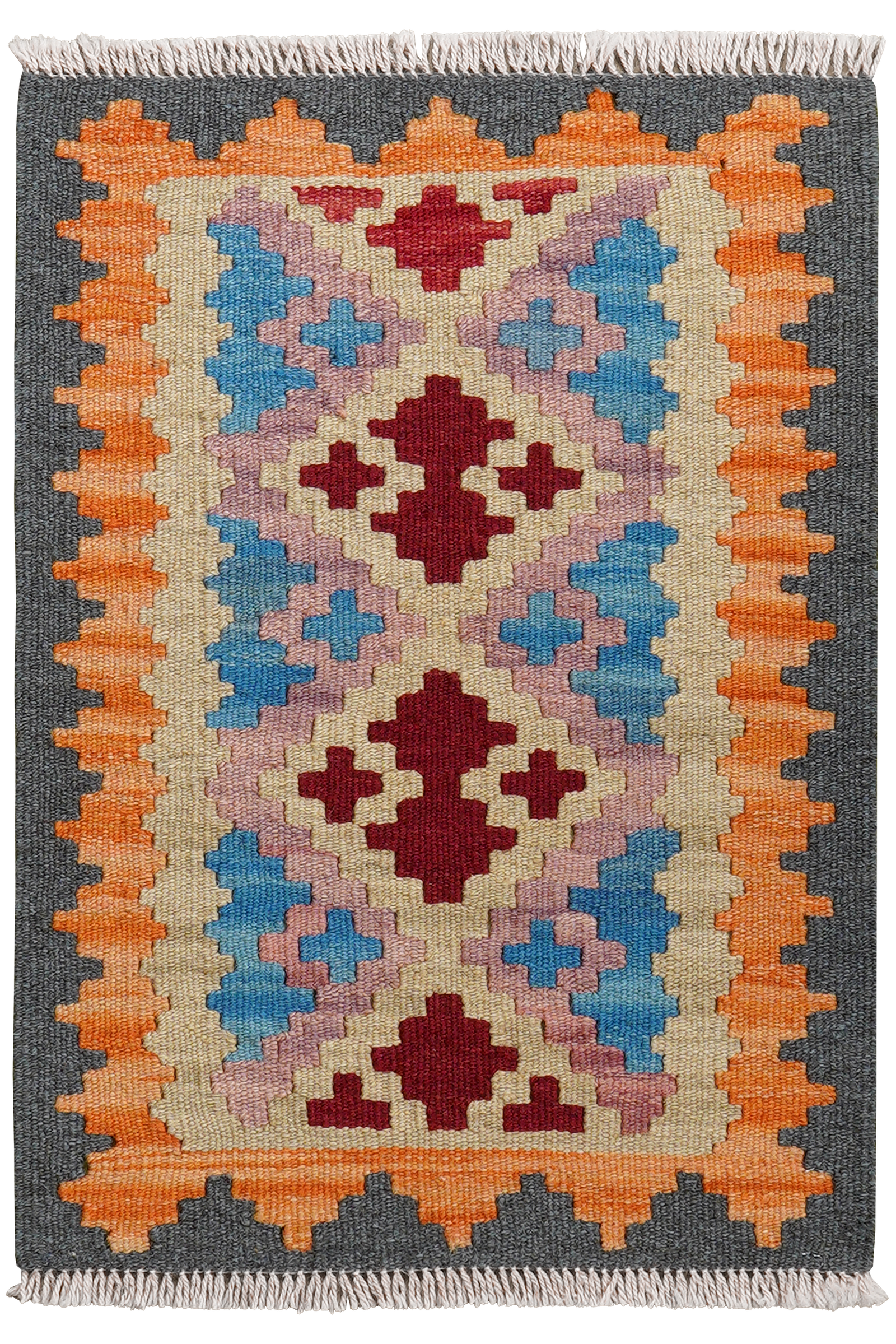 Kelim Gashgai — Handgefertigt, 64x45 cm, Bunt, 100% Virgin Wool | Main view