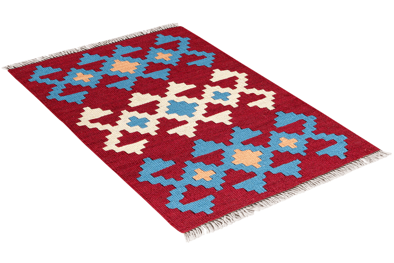 Kelim Gashgai — Handmade, 44x65 cm, Red, 100% Virgin Wool | View 4