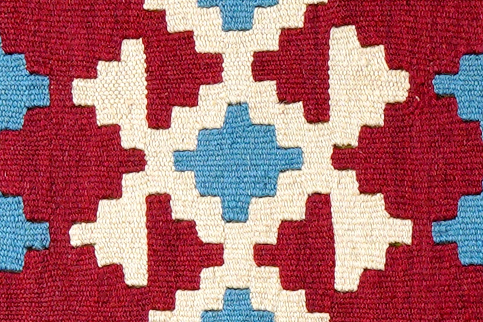 Kelim Gashgai — Handmade, 44x65 cm, Red, 100% Virgin Wool | View 5