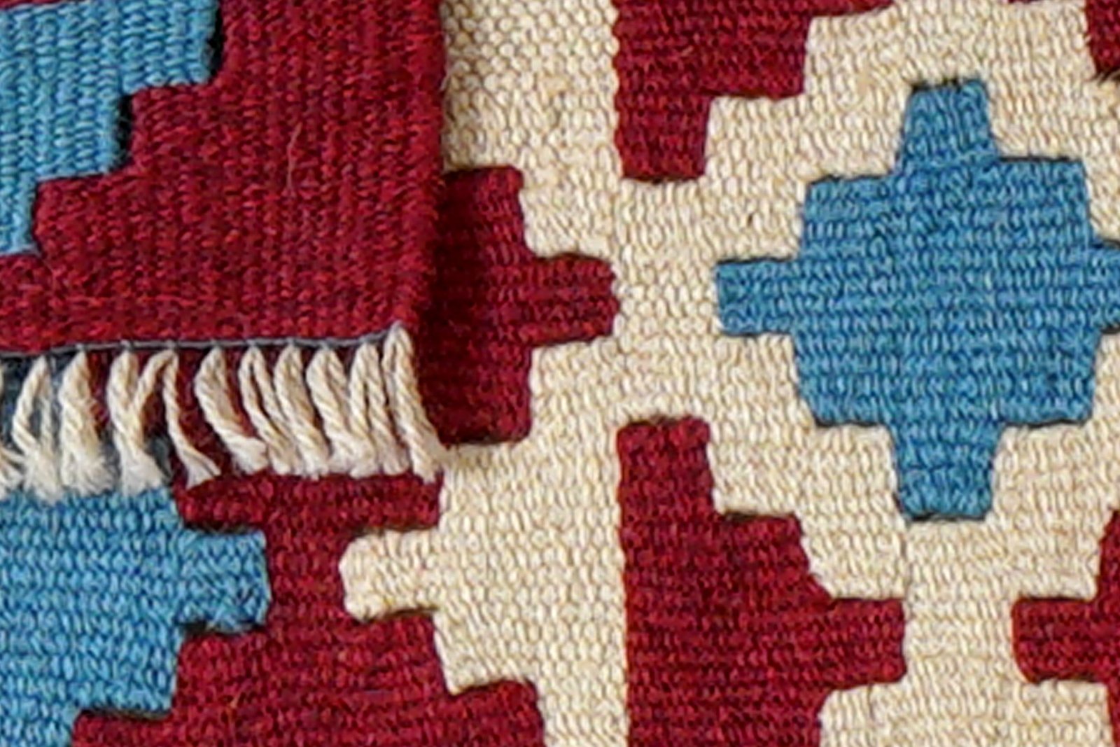 Kelim Gashgai — Handmade, 44x65 cm, Red, 100% Virgin Wool | View 6