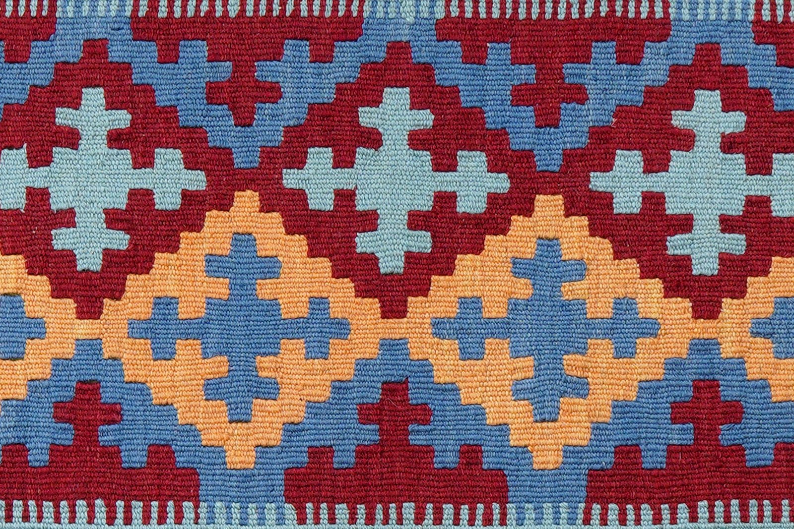 Kelim Gashgai — Handmade, 85x119 cm, Blue, 100% Virgin Wool | View 5