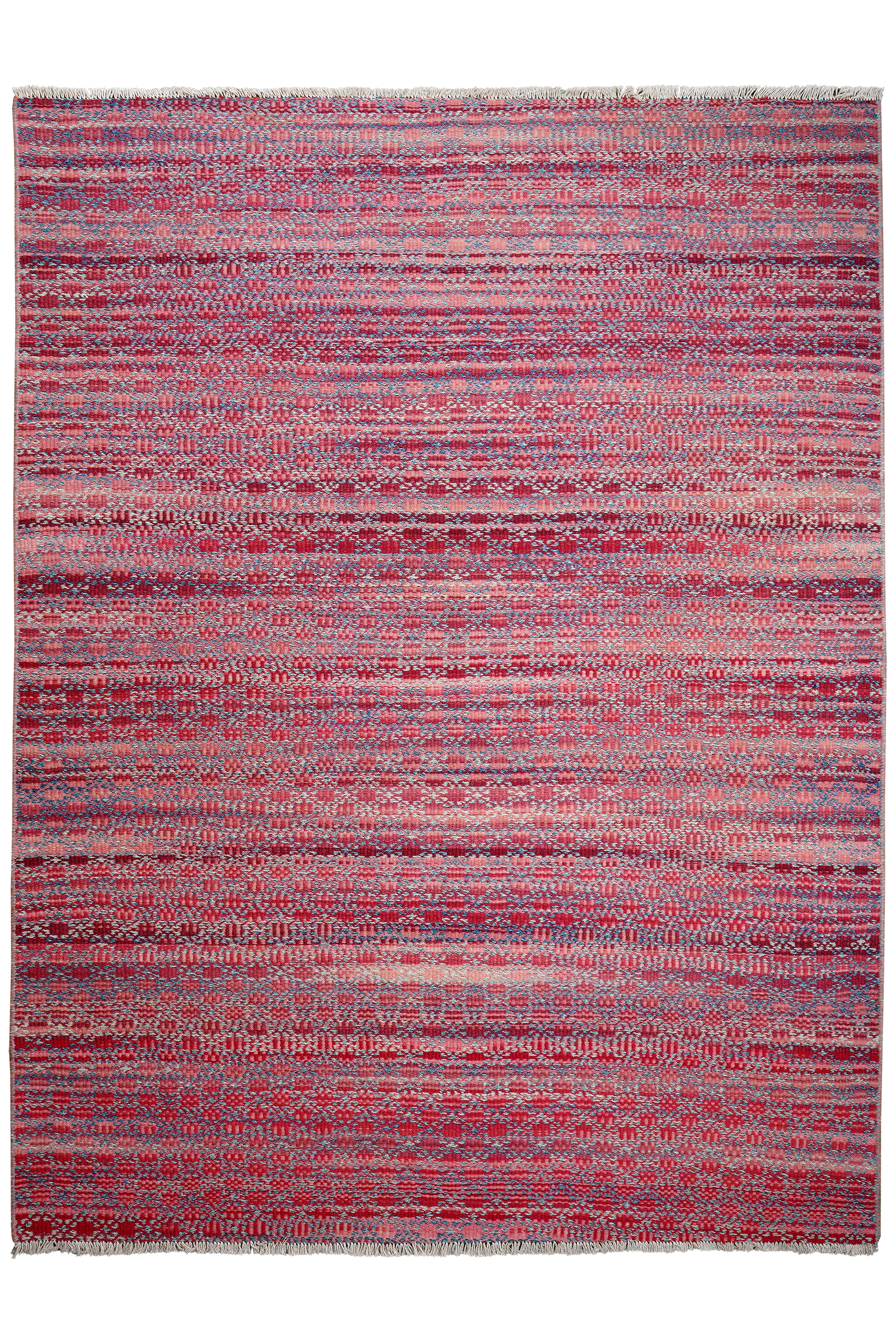 Kelim — Handmade, 147x195 cm, Red, 100% Virgin Wool | Main view
