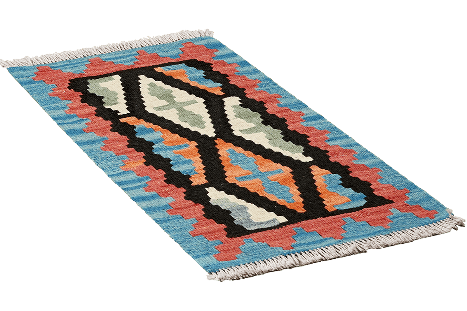 Kelim Gashgai — Handmade, 43x62 cm, Black, 100% Virgin Wool | View 4