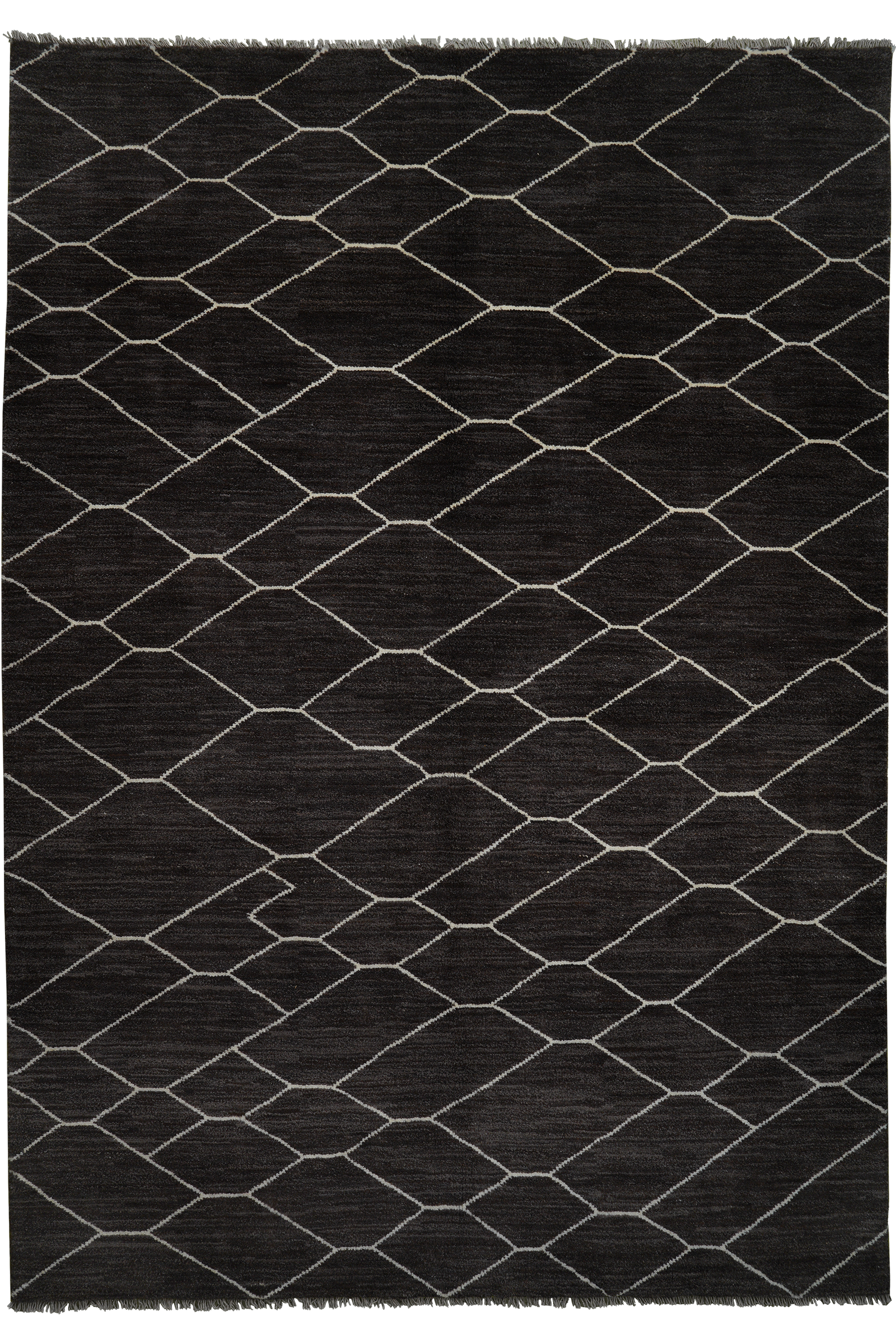 Gabbeh Basi — Handgefertigt, 288x202 cm, Braun, 100% Virgin Wool | Main view