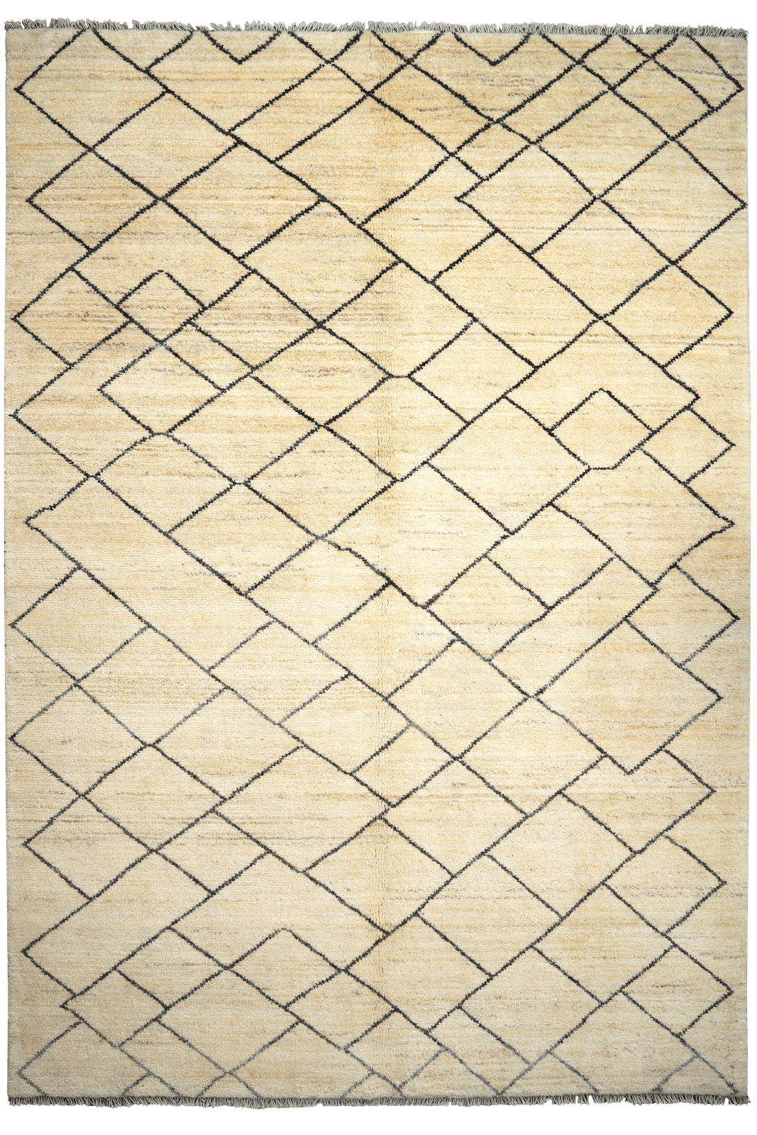 Gabbeh Basi — Hand-knotted, 171x246 cm, Beige, 100% Virgin Wool | Main view