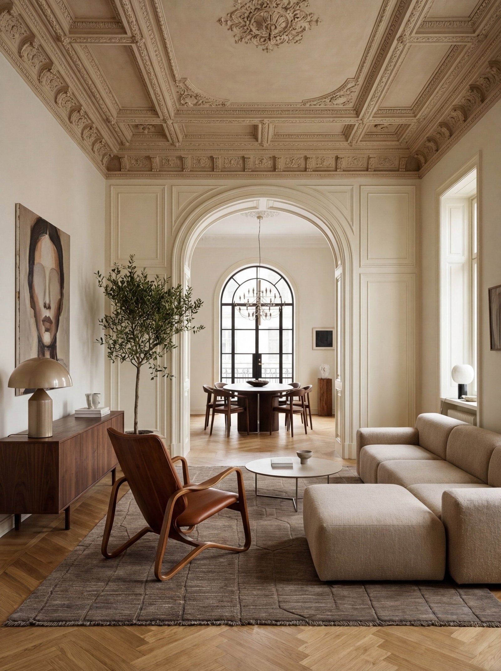 Gabbeh Basi — Handgefertigt, 291x200 cm, Grau, 100% Virgin Wool | Detail view