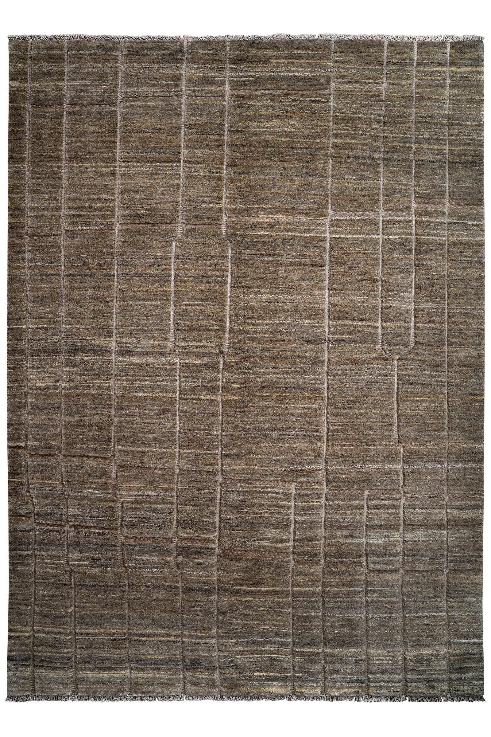 Gabbeh Basi — Handgefertigt, 285x207 cm, Grau, 100% Virgin Wool | Main view