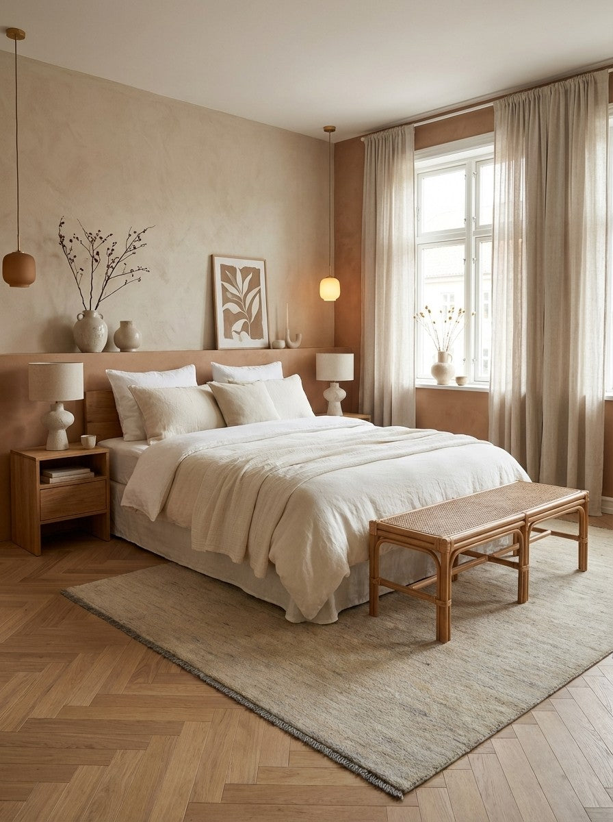 Gabbeh — Hand-knotted, 200x292 cm, Beige, 100% Virgin Wool | Detail view
