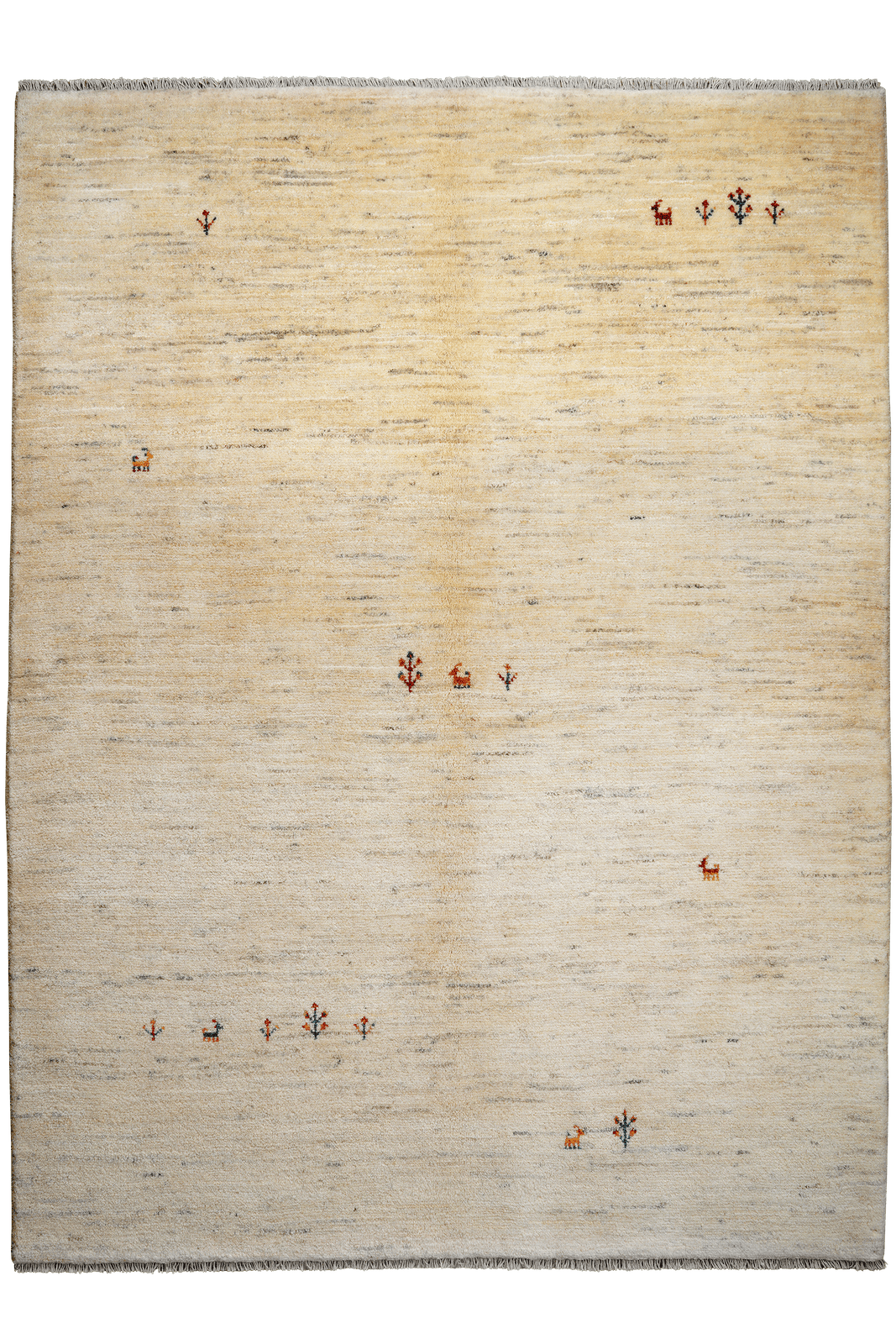 Gabbeh — Hand-knotted, 175x234 cm, Beige, 100% Virgin Wool | Main view