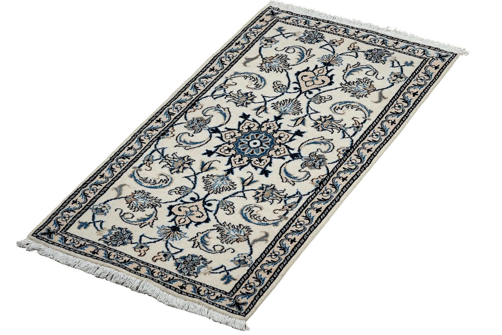 Nain 12La — Hand-knotted, 68x133 cm, Beige, 100% Virgin Wool | View 5