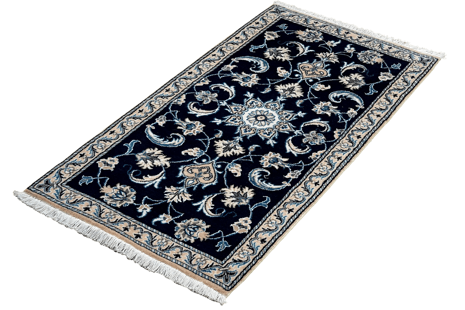Nain 12La — Hand-knotted, 69x139 cm, Blue, 100% Virgin Wool | View 5