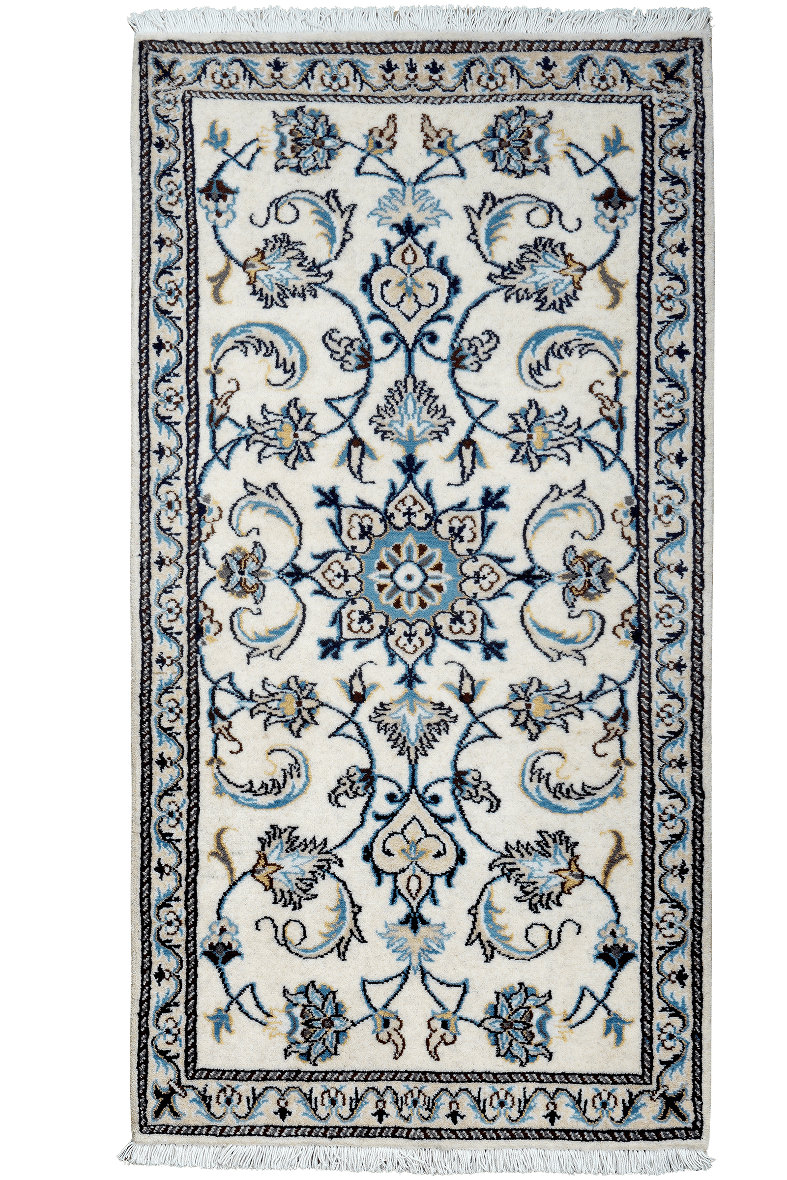 Nain 12La — Hand-knotted, 70x139 cm, Beige, 100% Virgin Wool | Main view