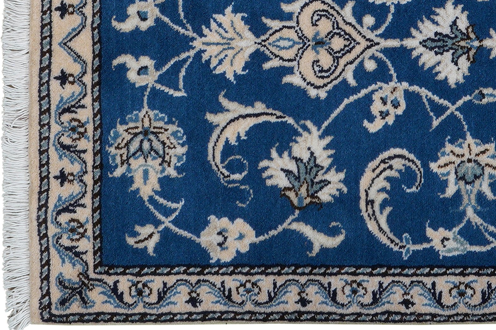 Nain 12La — Hand-knotted, 70x139 cm, Blue, 100% Virgin Wool | View 3