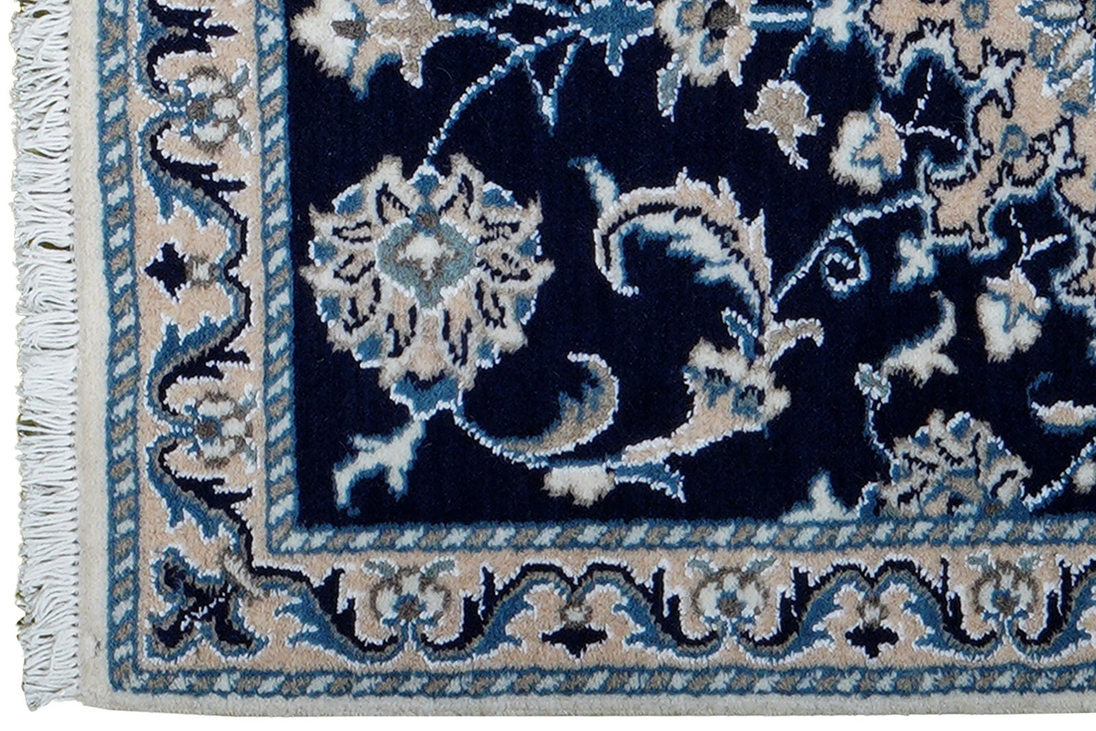 Nain 12La — Hand-knotted, 61x89 cm, Blue, 100% Virgin Wool | View 3