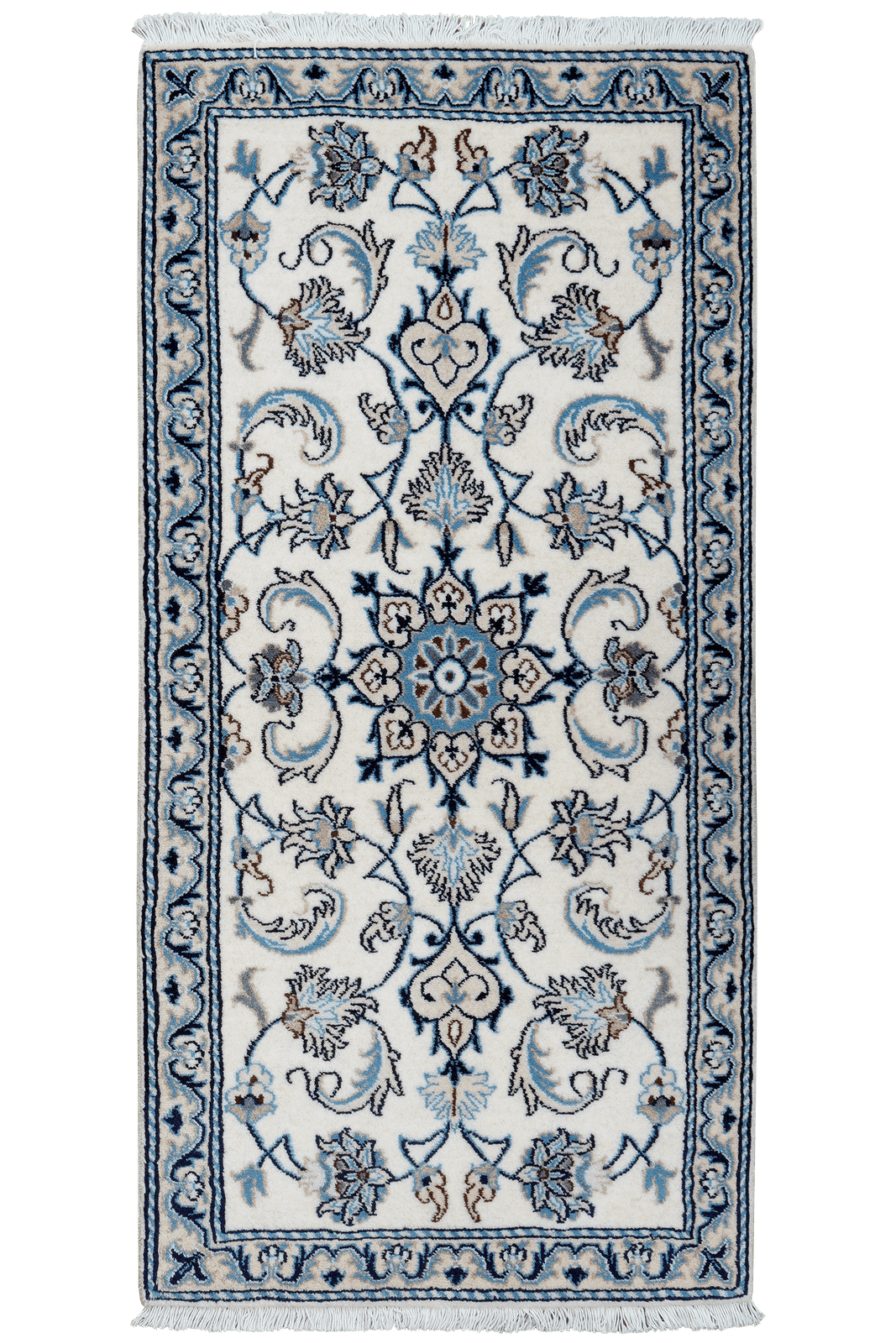 Nain 12La — Hand-knotted, 66x135 cm, Beige, 100% Virgin Wool | Main view