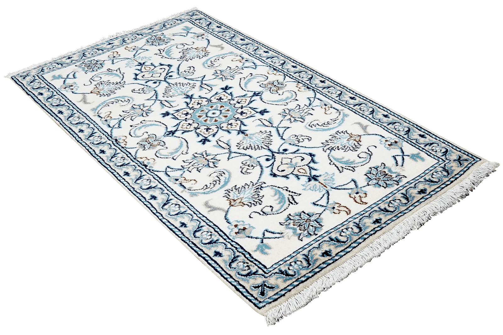 Nain 12La — Hand-knotted, 68x135 cm, Beige, 100% Virgin Wool | View 4