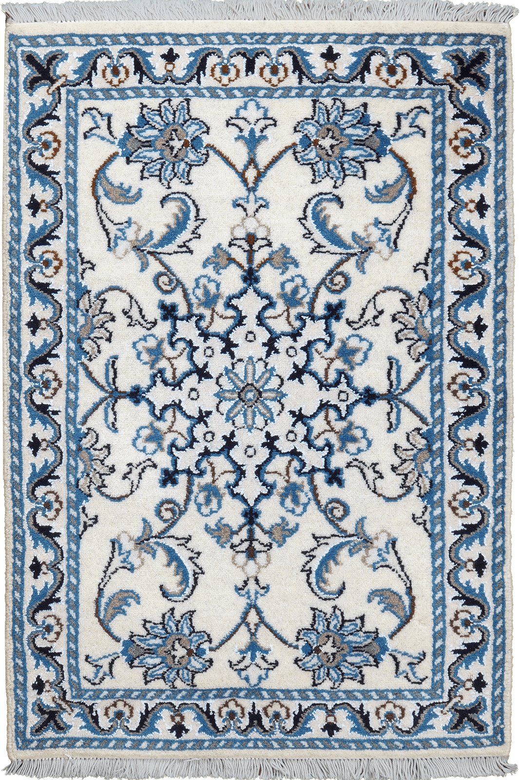 Nain 12La — Hand-knotted, 58x84 cm, Beige, 100% Virgin Wool | Main view