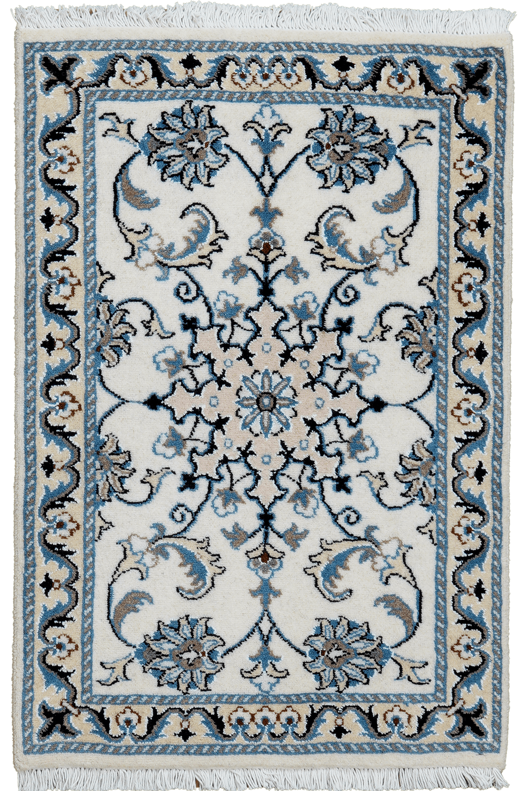 Nain 12La — Hand-knotted, 55x82 cm, Beige, 100% Virgin Wool | Main view