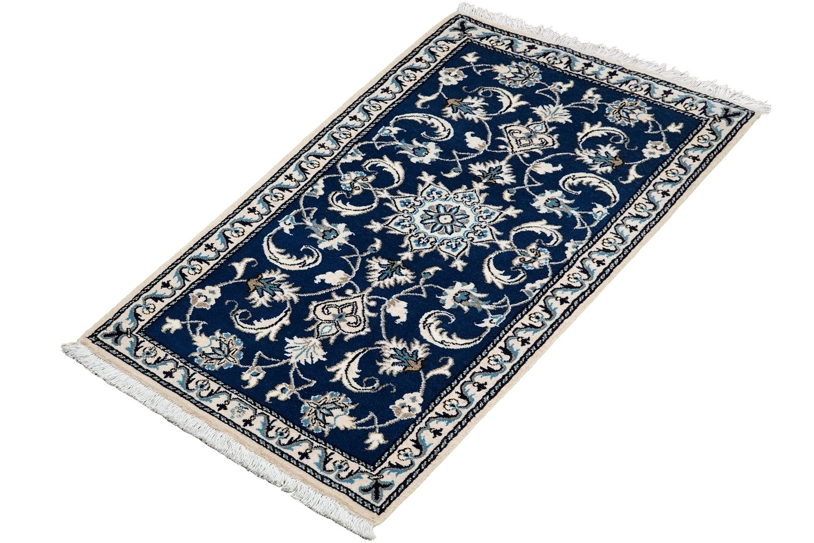 Nain 12La — Hand-knotted, 69x135 cm, Blue, 100% Virgin Wool | View 5