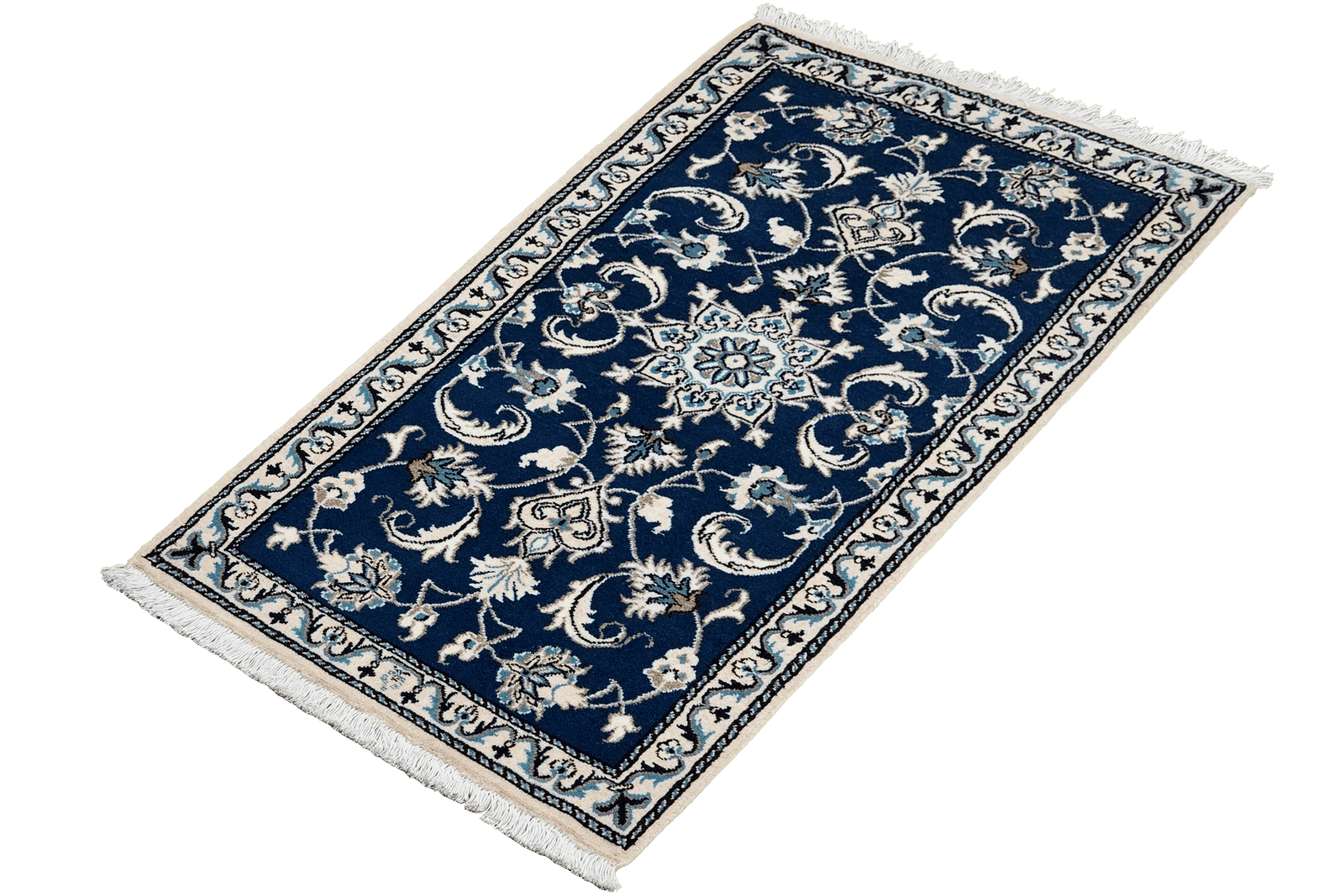 Nain 12La — Hand-knotted, 69x135 cm, Blue, 100% Virgin Wool | View 5