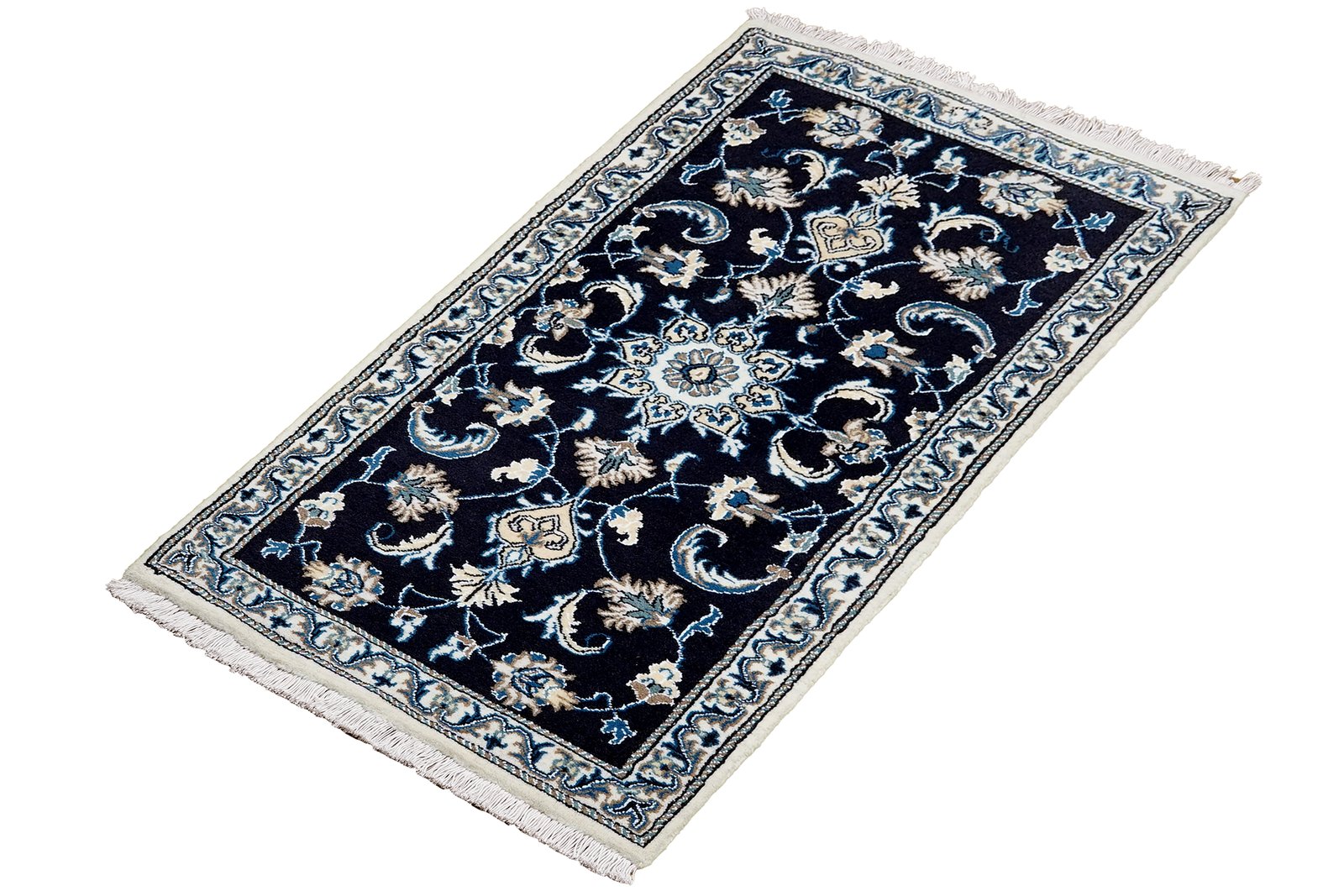 Nain 12La — Hand-knotted, 67x144 cm, Blue, 100% Virgin Wool | View 5