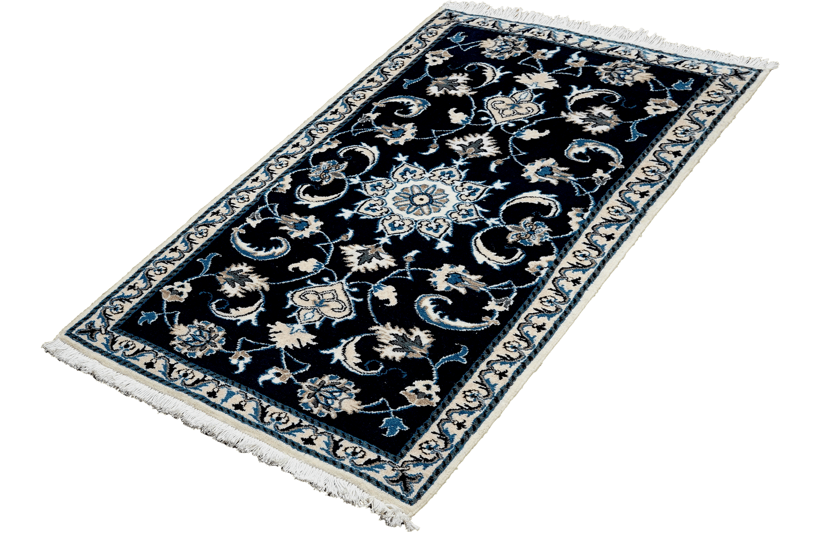 Nain 12La — Hand-knotted, 67x136 cm, Blue, 100% Virgin Wool | View 5