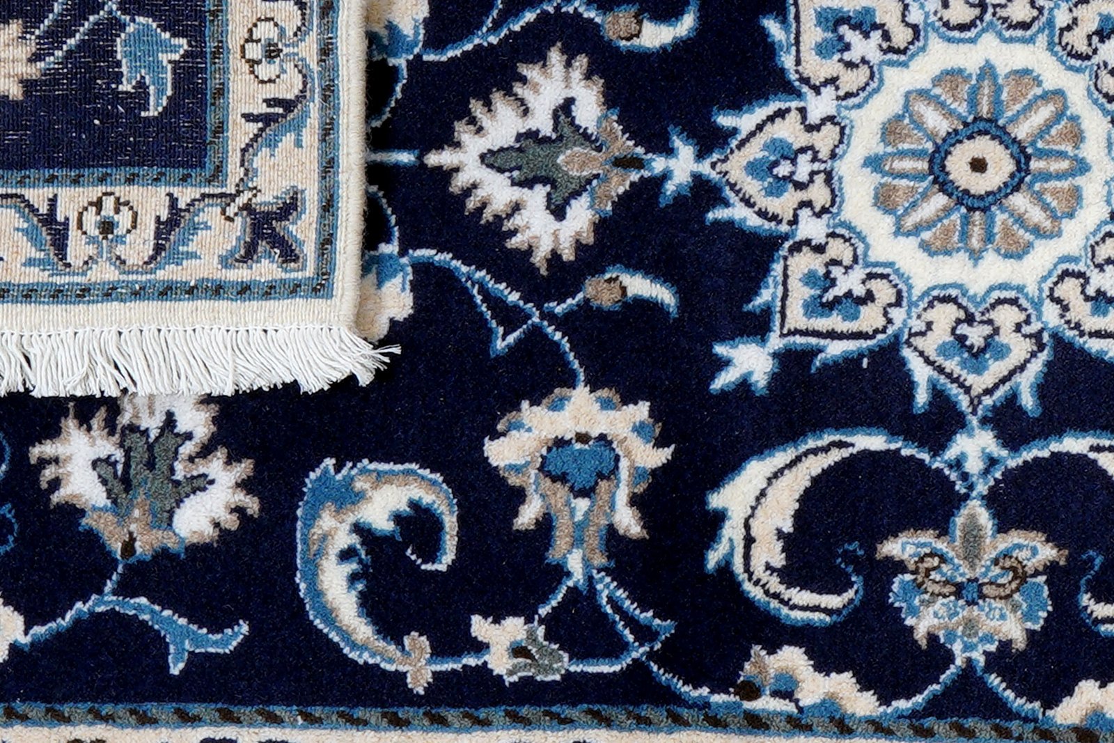 Nain 12La — Hand-knotted, 67x136 cm, Blue, 100% Virgin Wool | View 7
