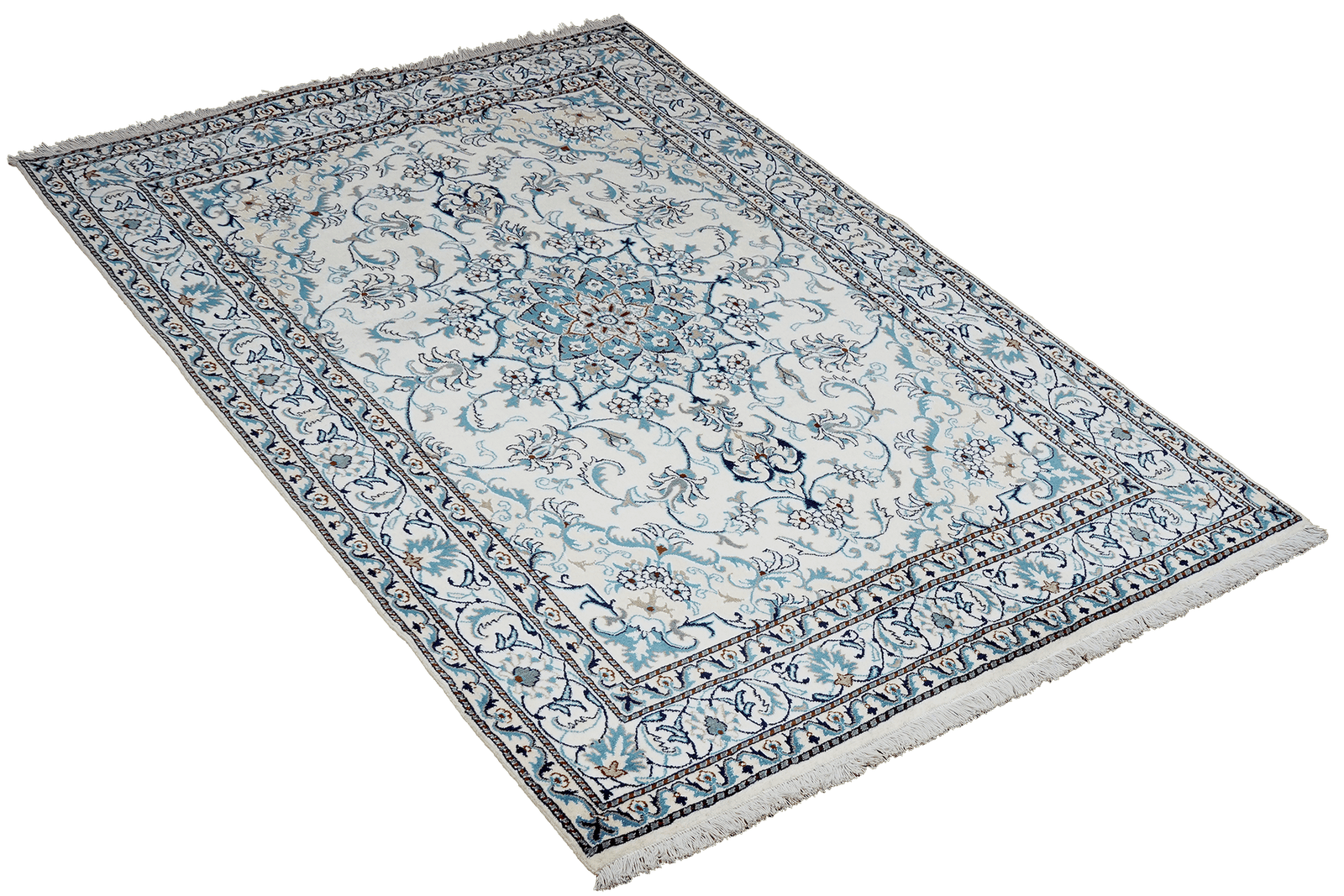 Nain 12La — Hand-knotted, 167x227 cm, Beige, 100% Virgin Wool | View 4