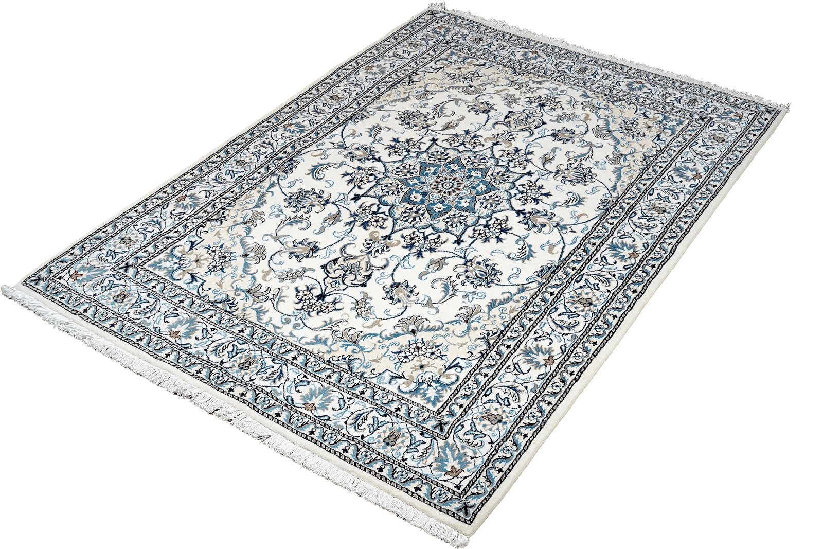 Nain 12La — Hand-knotted, 166x231 cm, Beige, 100% Virgin Wool | View 5