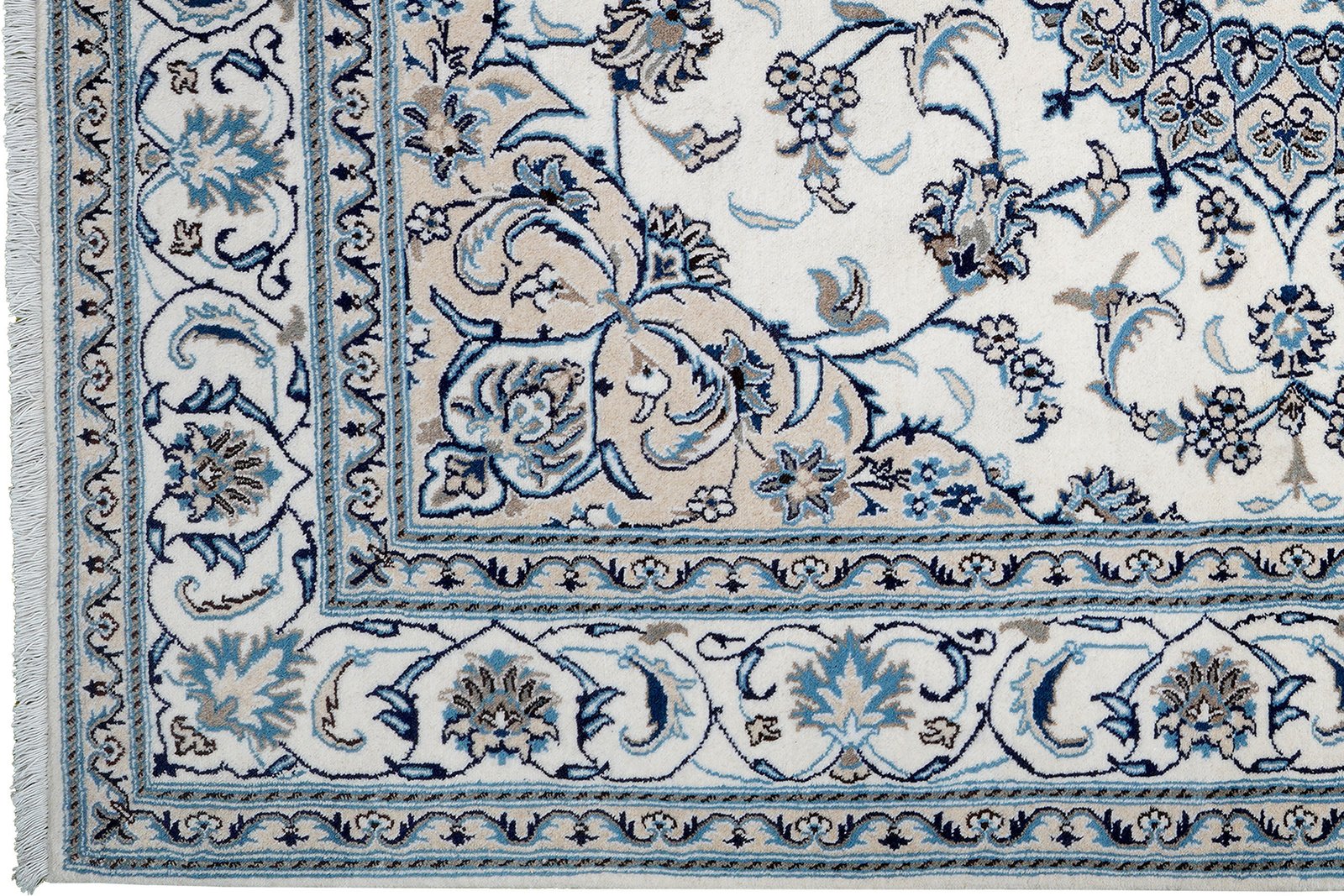 Nain 12La — Hand-knotted, 195x240 cm, Beige, 100% Virgin Wool | View 3