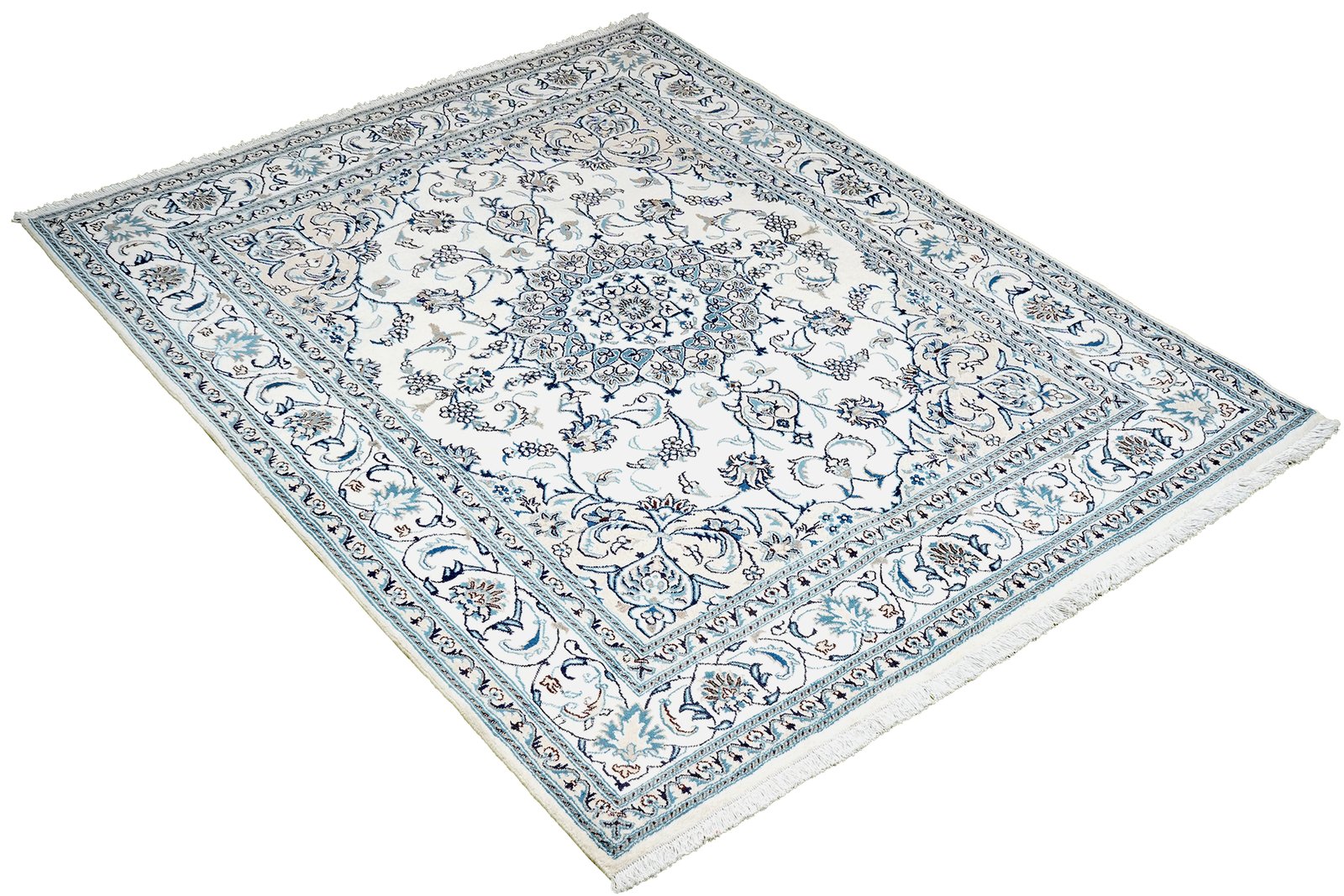 Nain 12La — Hand-knotted, 195x240 cm, Beige, 100% Virgin Wool | View 4