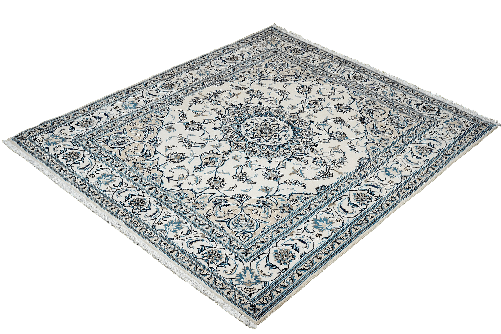 Nain 12La — Hand-knotted, 195x240 cm, Beige, 100% Virgin Wool | View 5