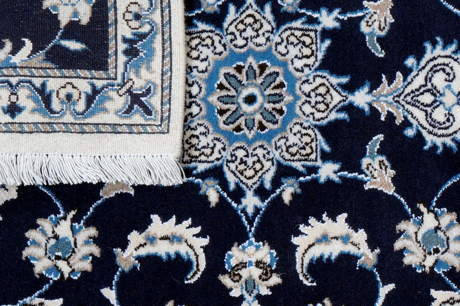 Nain 12La — Hand-knotted, 76x197 cm, Blue, 100% Virgin Wool | View 7