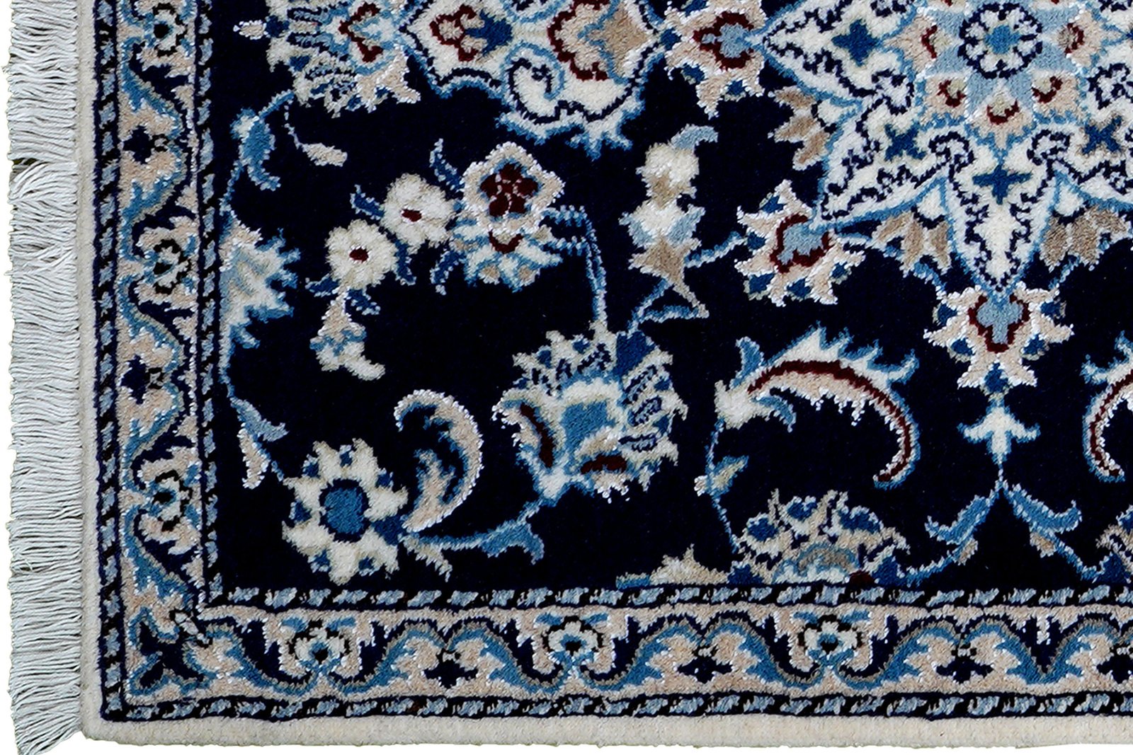 Nain 12La — Hand-knotted, 75x189 cm, Blue, 100% Virgin Wool | View 3