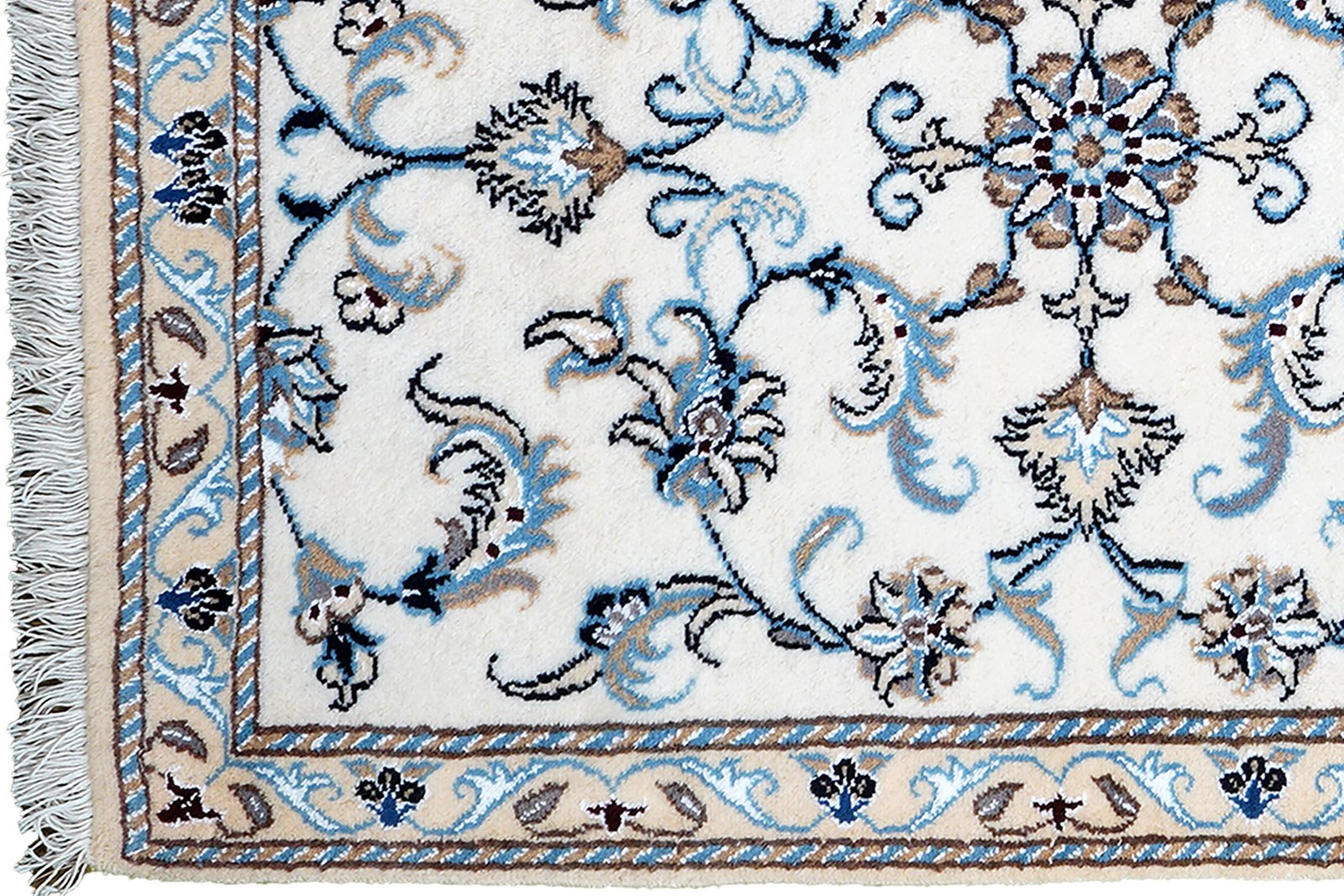 Nain 12La — Hand-knotted, 77x197 cm, Beige, 100% Virgin Wool | View 3