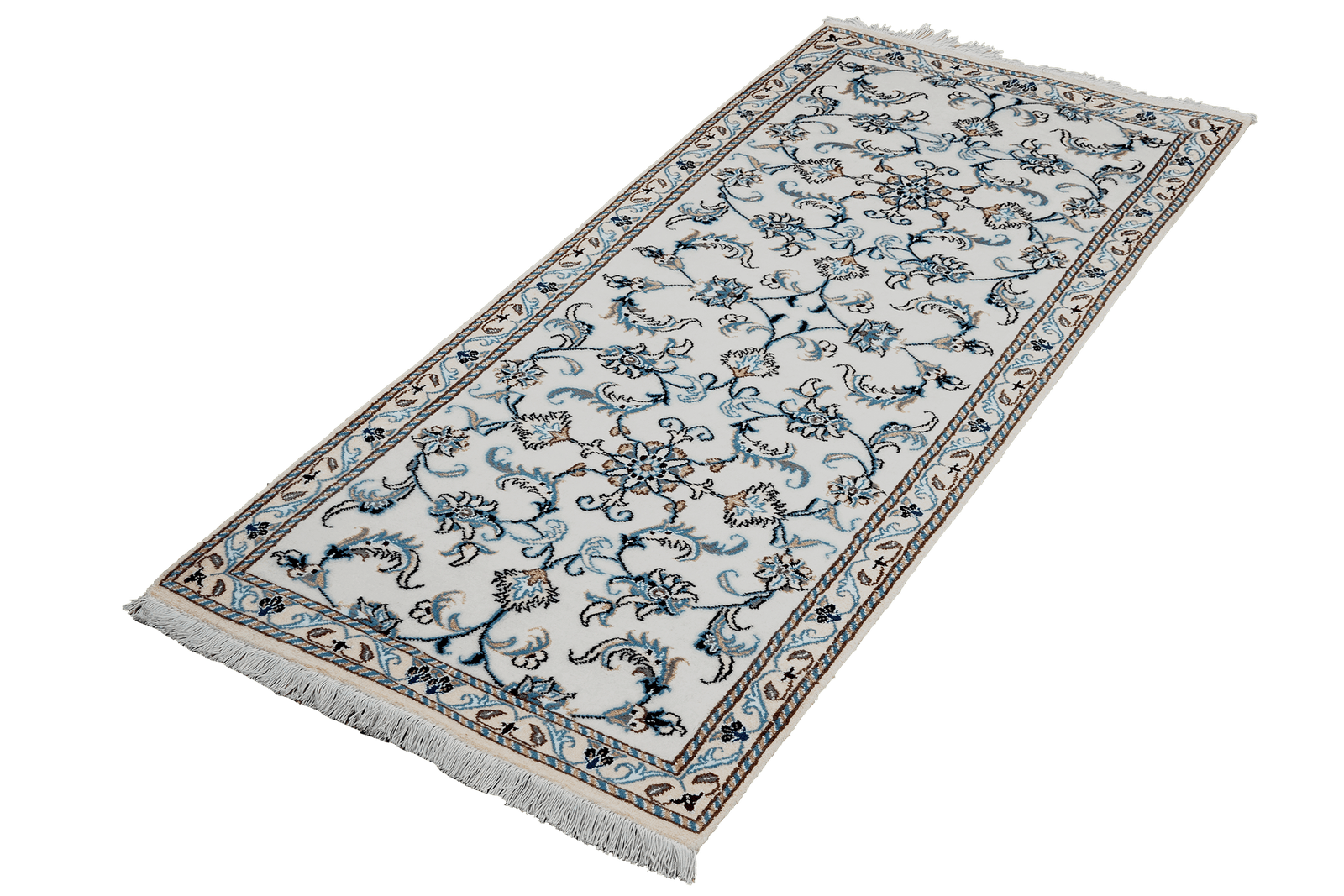 Nain 12La — Hand-knotted, 77x197 cm, Beige, 100% Virgin Wool | View 5