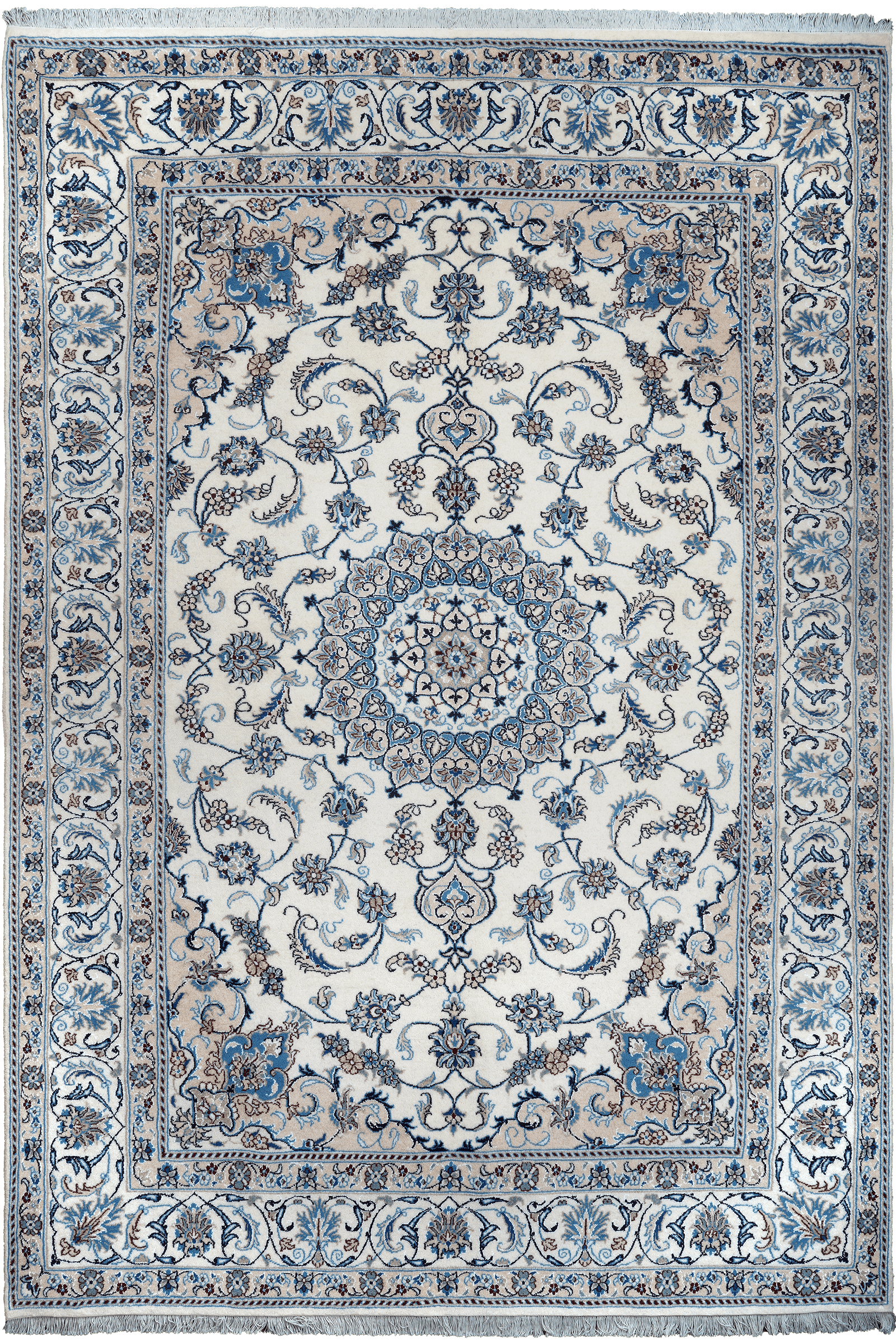 Nain 12La — Hand-knotted, 196x296 cm, Multicolor, 100% Virgin Wool | Main view