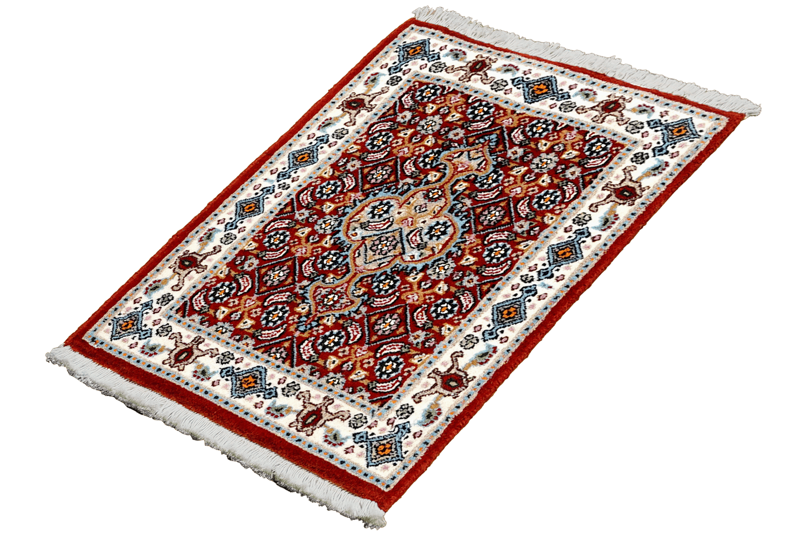Moud Mahi — Hand-knotted, 41x58 cm, Red, 100% Virgin Wool | View 5