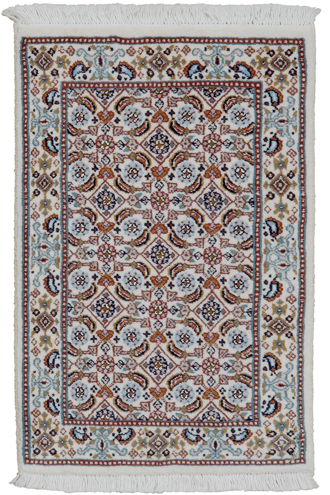 Moud Mahi — Hand-knotted, 39x61 cm, Beige, 100% Virgin Wool | Main view