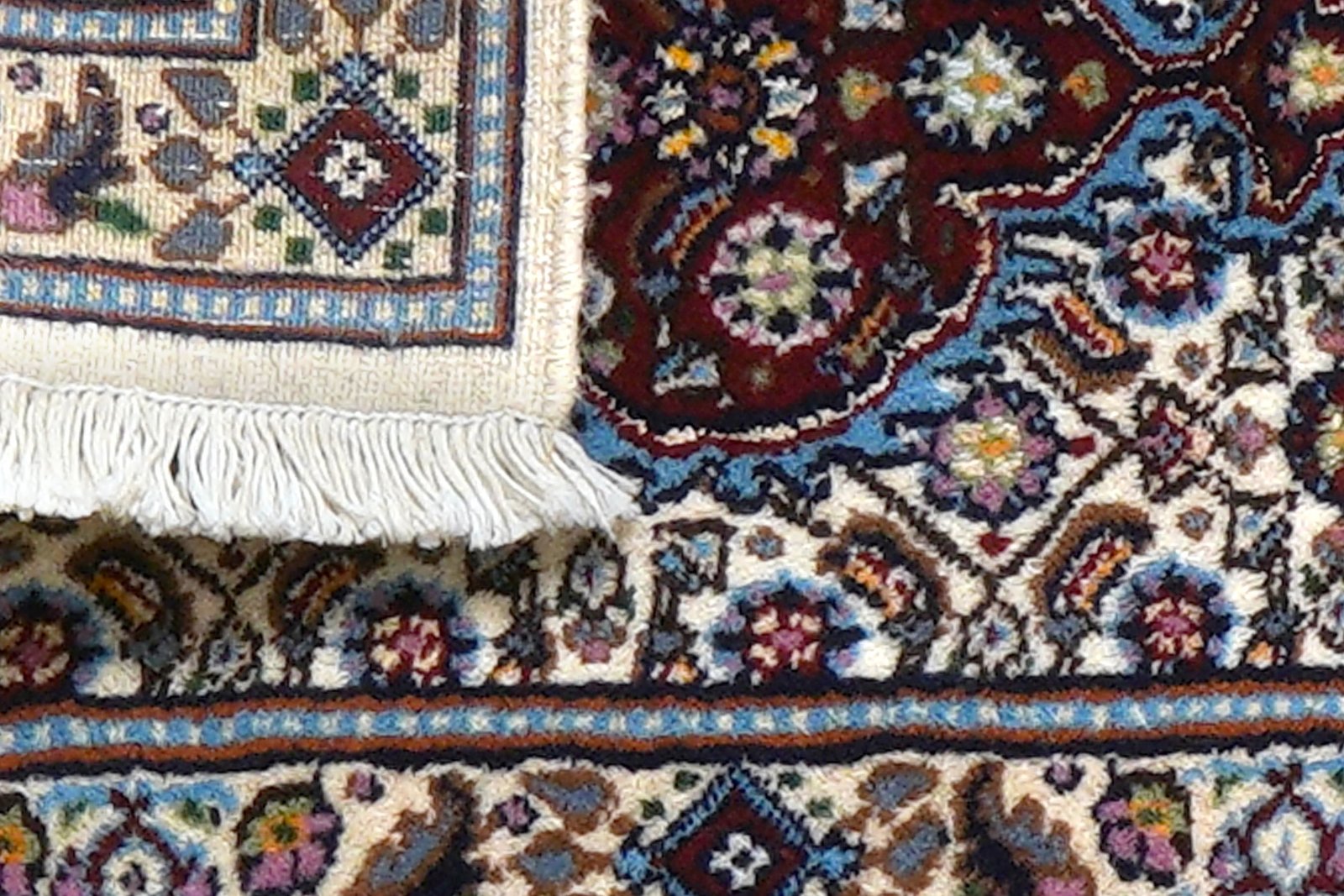 Moud Mahi — Hand-knotted, 39x56 cm, Beige, 100% Virgin Wool | View 7