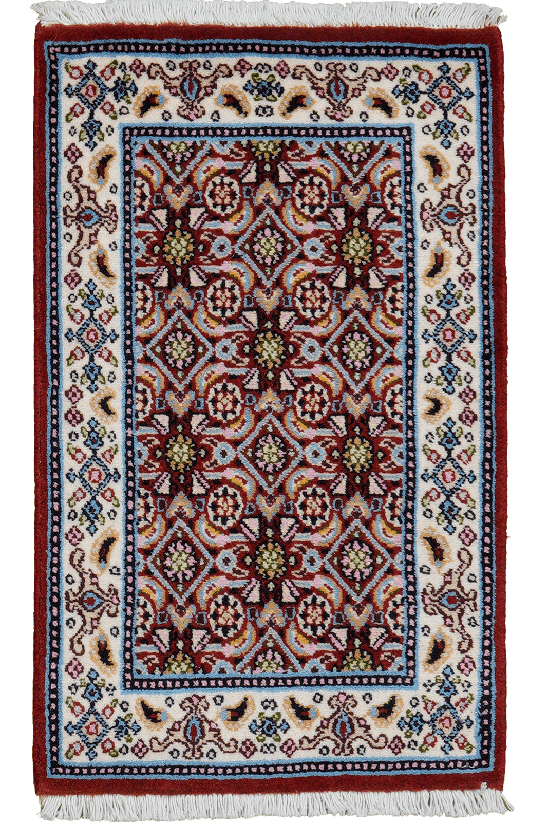 Moud Mahi — Hand-knotted, 39x65 cm, Red, 100% Virgin Wool | Main view