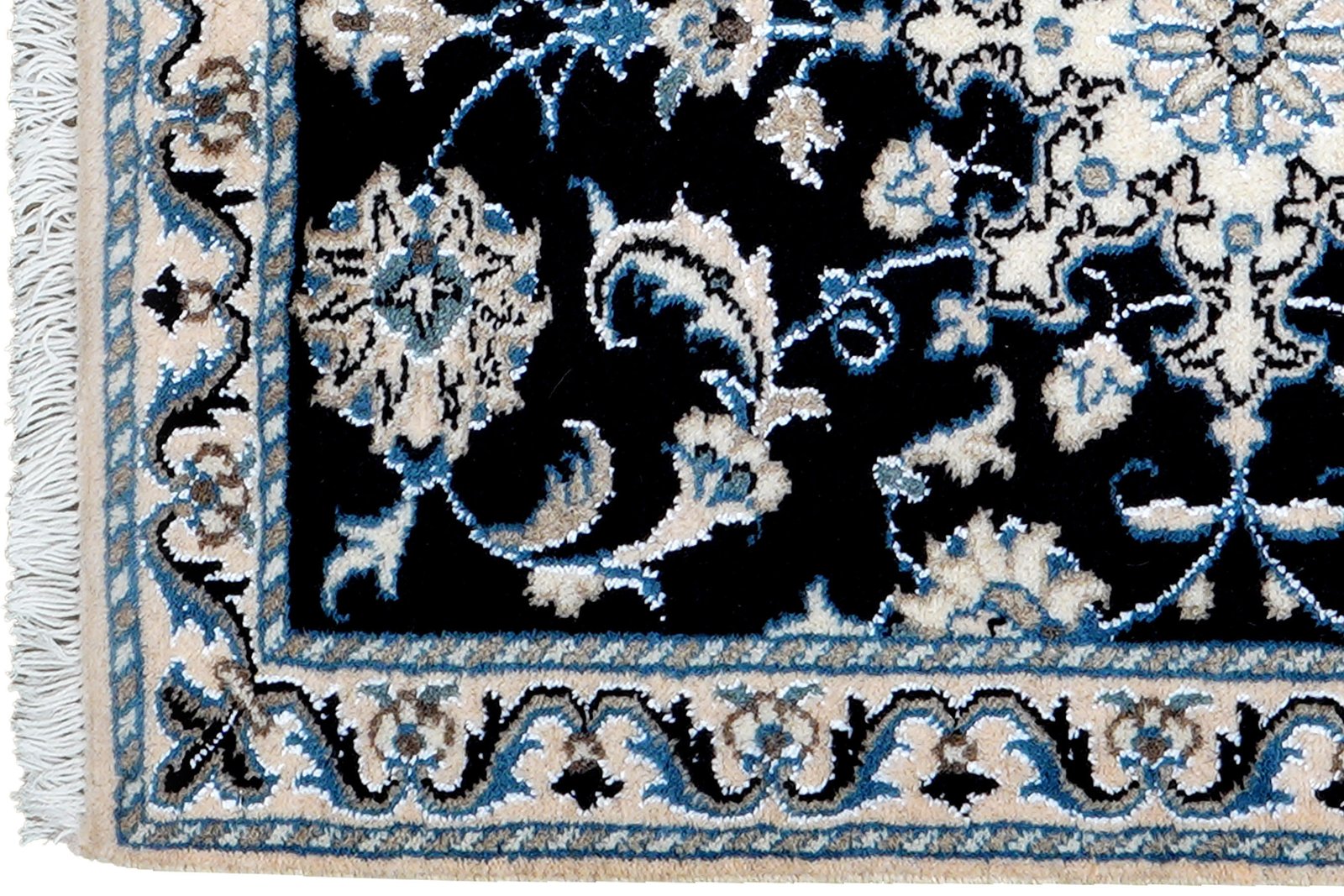Nain 12La — Hand-knotted, 59x87 cm, Blue, 100% Virgin Wool | View 3
