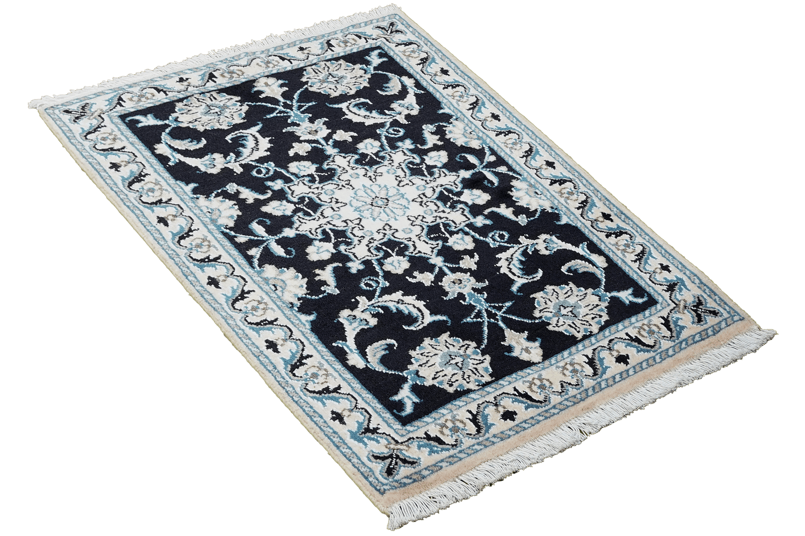 Nain 12La — Hand-knotted, 59x87 cm, Blue, 100% Virgin Wool | View 4