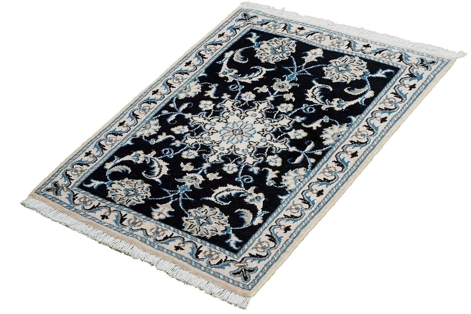 Nain 12La — Hand-knotted, 59x87 cm, Blue, 100% Virgin Wool | View 5